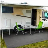 Karat Outdoorteppich Vorzeltteppich Camping, Zeltteppich, 4 Größen, 100% HDPE gefertigt, Witterungsbeständig