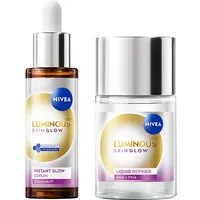 Nivea Gesichtsserum LUMINOUS630® Skin Glow Routine Set Instant Glow Serum + Liquid Refiner, 2-tlg., für einen ebenmäßigen Teint