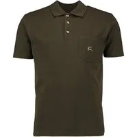 OS Trachten Poloshirt Niwio Herren Kurzarmshirt mit Hirsch-Stickerei auf der Brusttasche
