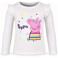 Peppa Pig Langarmshirt PEPPA Wutz Kinder Mädchen langarm T-Shirt 100% Baumwolle - Gr. 92 bis 116