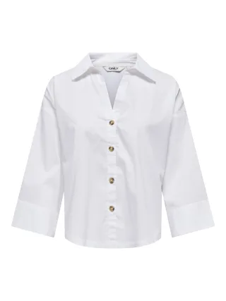 ONLY - ONLSAKI BERSA 3/4 SHIRT CC WVN Bright White - Gr. - S