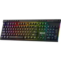 Redragon K580 Mechanische Tastatur, RGB, 2,4 GHz/Bluetooth/Kabelgebunden Gaming-Tastatur (rote Schalter, Schwarz)