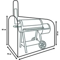 Primaster Grillabdeckhaube Primaster Schutzhülle für Smoker 150 x 70 x 125 cm