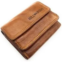 Hill Burry Mini Geldbörse kleines echt Leder Portemonnaie mit RFID Schutz Waschleder, ein Handschmeichler, ideal auch für den Urlaub