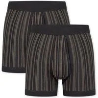 Schiesser Boxershorts Original Classics mit Eingriff, Streifen-Muster, im 2er Pack