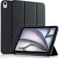 CLM-Tech Tablet-Hülle + Panzerfolie für iPad Air M4/M3/M2 (2026/2025/2024) 11 Zoll, Standfunktion, Magnetverschluss, Auto Schlaf/Wach Funktion
