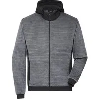 James & Nicholson Strickfleecejacke Herren Strickfleece Jacke im attraktiven Materialmix JN1844 pflegeleicht mit Wattierung
