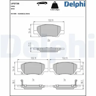 Delphi Bremsbel?ge vorne Hyundai i10 3 1,0 T-Gdi