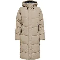 ONLY Steppmantel ONLMEGAN LIFE LONG PUFFER COAT CS OTW verdeckter Zipper, Reißverschlusstaschen, winddicht