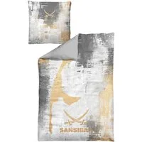 Sansibar Sylt Bettwäsche Sansibar Bettwäsche-Set "Island", angenehm weich und anschmiegsam, Baumwolle, 2 teilig, hautfreundlich, pflegeleicht