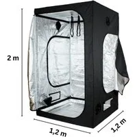 Growbird Gewächshaus Growbox 120x120x200 cm, Indoor Growzelt