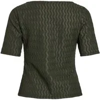 Vila Kurzarmbluse VIROMILA BOATNECK 2/4 TOP Deep Depths