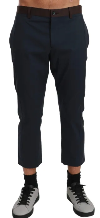 Dolce & Gabbana Braun gestreifte Cropped-Hose Hose