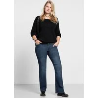 Sheego Bequeme Jeans Bootcut-Jeans in 5-Pocket-Form, mit Used-Effekten