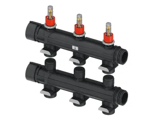 Tece floor Industrie-Heizkreisverteiler VL/RL-Set, 3 HK, mit Universalanschluss, 77390117 77390117