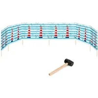Garronda Windschutz Strand Sichtschutz 8m lang mit Gummihammer Garten Meer GAEX001, (mit Gummihammer)