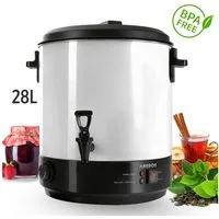 Arebos Einkoch- und Glühweinautomat 28 L mit Timer & Zapfhahn für Glühwein & Getränke, 2500 W