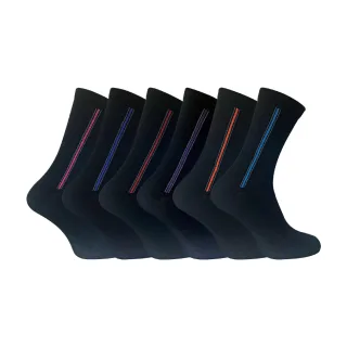 6 Paar Herren formelle gemusterte farbige Dress-Cotton-Socken