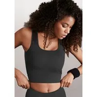 LASCANA ACTIVE Crop-Top sportliches Top mit breiten Trägern und Mesheinsatz