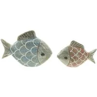 Home-trends24.de Dekofigur Fisch Figur Maritim Deko Fische Objekt Skulptur 2er Set (2 St)