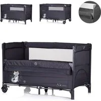 Chipolino Baby-Reisebett Reisebett Relax 2 Ebenen, Vorderseite absenkbar, Seiteneingang, Tasche