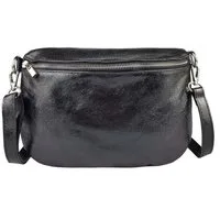 ITALYSHOP24 Bauchtasche Made in Italy Damen Leder Bauch- Gürteltasche CrossOver Body Bag Handy, Schultertasche Umhängetasche Hüfttasche, leicht & Elegant, Echtleder
