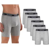 Qotton Boxershorts Langes Bein 6er Pack Baumwolle Boxershorts Unterwäsche Herren S-4XL