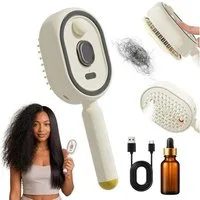FELIXLEO Elektrohaarbürste Elektrische Sprüh Haarbürste Dampf Massage Rotlicht 217 cm alle Typen