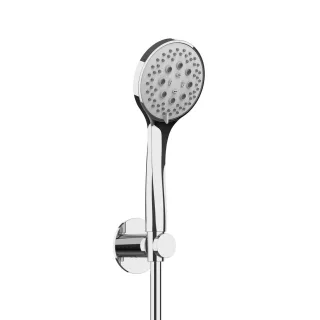 Herzbach LIVING SPA Wannenset Halter 70 rund Handbrause 100mm Multi 1250mm Chrom, 11.914200.1.01 11.914200.1.01