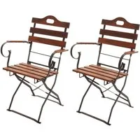 MCW Gartenstuhl MCW-J40-S (2er), Zusammenklappbar, Hochwertige Verarbeitung, Platzsparende Lagerung