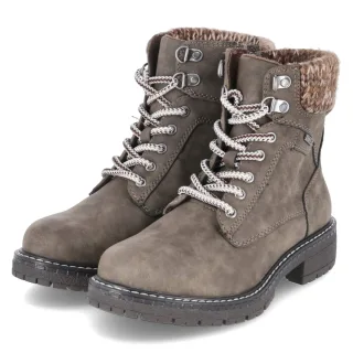 Jane Klain Schnürboots - Gr. 36 - Taupe - Textil & Synthetik