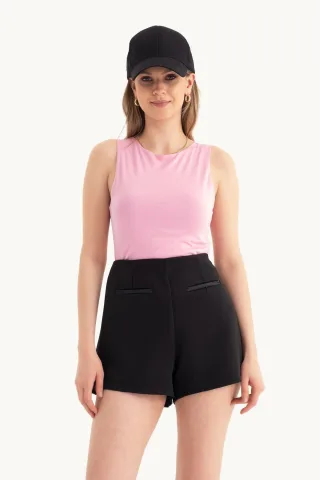 Halterneck Cut-Out Crop-Top