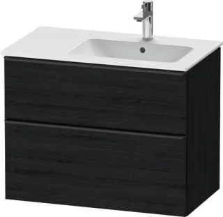 Duravit D-Neo Waschtischunterbau wandhängend Eiche Schwarz Matt 810x462x625 mm - DE43670BD160000 DE43670BD160000