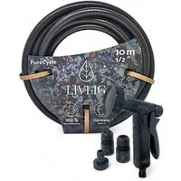 LIVLIG Gartenschlauch 1/2" mit Brause, Made in Germany, 100% Recyclingmaterial, PureCycle