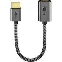 Ultra High-Speed HDMI-Flexiadapter, Kabel schwarz/gold