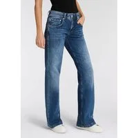 Herrlicher 5-Pocket-Jeans Edna Denim Stretch mit weitem Bein, Flared Fit