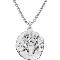 trendor Kette mit Anhänger Sternzeichen Zwilling mit 925 Silber Ø 16 mm
