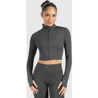 Smilodox Outdoorjacke Nilai, cropped Sportjacke mit Stehkragen, Frontzipper & Daumenlöchern figurbetonte Funktionsjacke, Alltag Fitness Yoga, Activewear