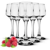 Sendez Likörglas 6 Likörgläser 75ml Schnapsgläser Aperitif Tequilagläser Obstlerglas, Glas
