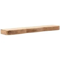 Wohnling Wandregal WL7.389 Schweberegal Akazie Massivholz 120cm Wandboard mit Schubladen, Massivholz Wandregal mit Schubladen, Praktische Ablage für moderne Wohnräume