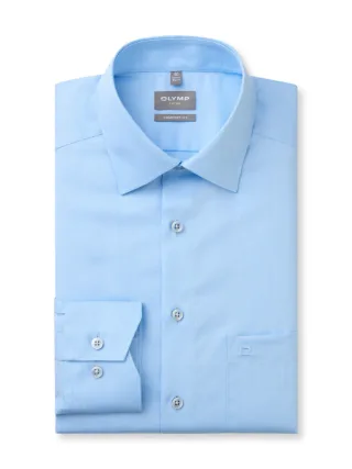 OLYMP - Comfort fit: Hemd blau - Gr. - 41