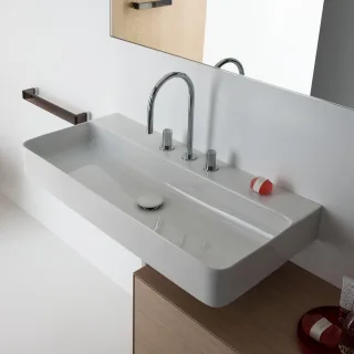 LAUFEN Waschtisch Val 420x750x155, ohne Hahnloch, ohne Überlauf, weiss matt, H8102857571121 H8102857571121