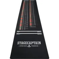 Stagecaptain Dartmatte Stagecaptain DM-3D300 Dart-Bodenschutzmatte (Dartteppich, 1-St., mit Abwurflinien, Angaben zum optimalen Double Out-Ergebnis, Länge: 3m), Perfekter Schutz für Deinen Boden beim Dartspiel