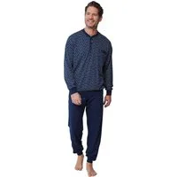 Robson Schlafanzug Herren Pyjama mit Bündchen (2 tlg) Baumwolle