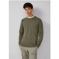 s.Oliver Rundhalspullover Pullover aus Moulinéstrick (1-tlg) Raglanärmeln, Rundhals-Ausschnitt