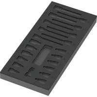 9823 Schaumstoffeinlage für Zyklop B 3/8" Bitnuss Set 1, leer schwarz/grau, für Tool Rebel Werkstattwagen