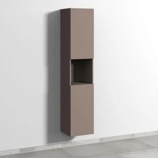 Sanipa 3way Hochschrank mit 2 Türen und 1 offenem Fach, Taupe-Matt SP1151T