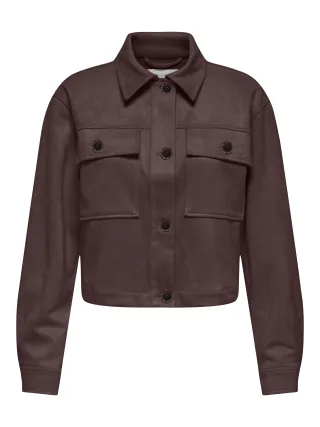 ONLY - ONLBELICIA FAUX SUEDE JACKET OTW Decadent Chocolate - Gr. - L