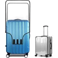 Zyronn Kofferhülle Transparenter Kofferschutz – Wasserdicht & Staubdicht, mit Schwarzem Rand, Schützt Gepäck auf Reisen