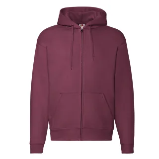 Fruit of the Loom - "Premium" Hoodie mit durchgehendem Reißverschluss für Herren (Burgunderrot)